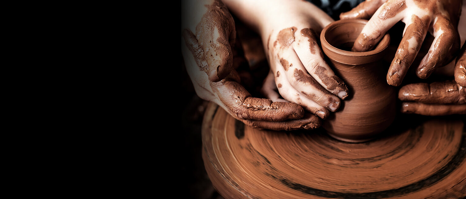Hands of potter making clay pot, closeup photo Schlagwort(e): 4790, making, pot, clay, potter, pottery wheel, design, closeup, person, 4790, making, pot, clay, potter, pottery wheel, design, closeup, person, human, one, art, people, brown, ceramic, male, man, creativity, photo, hands, traditional, working, work, molding, culture, touching, wheel, skill, artist, spinning, designer, ceramics, pottery, craft, throwing, patience, craftsperson, cropped