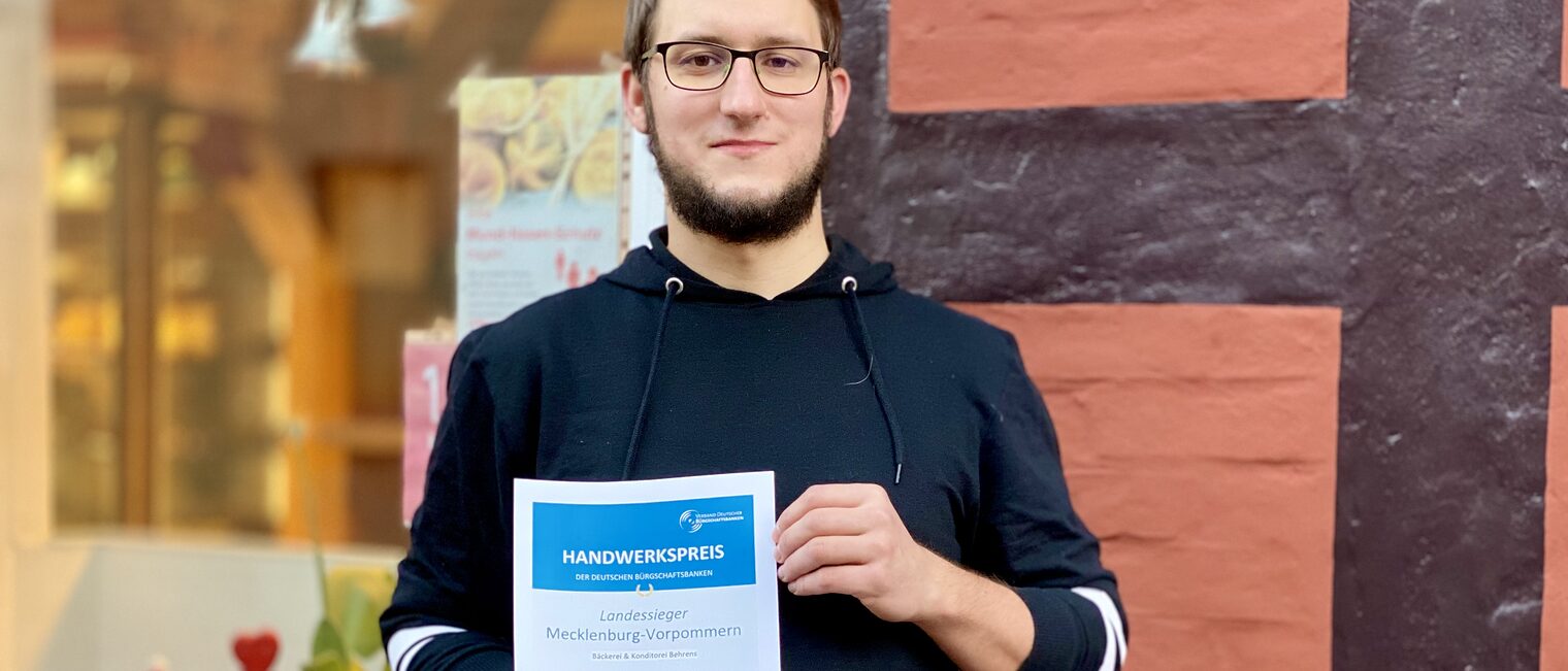 Hannes Behrens von der Bäckerei & Konditorei Behrens aus Plau am See war 2020 der erste Preisträger.
